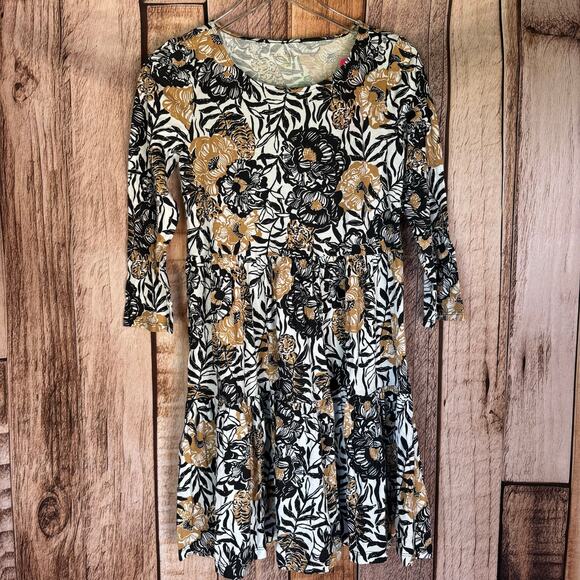 Lilly Pulitzer Geanna 3/4 Sleeve Onyx Peony Party Small NWT Tigers Floral - Picture 1 of 10